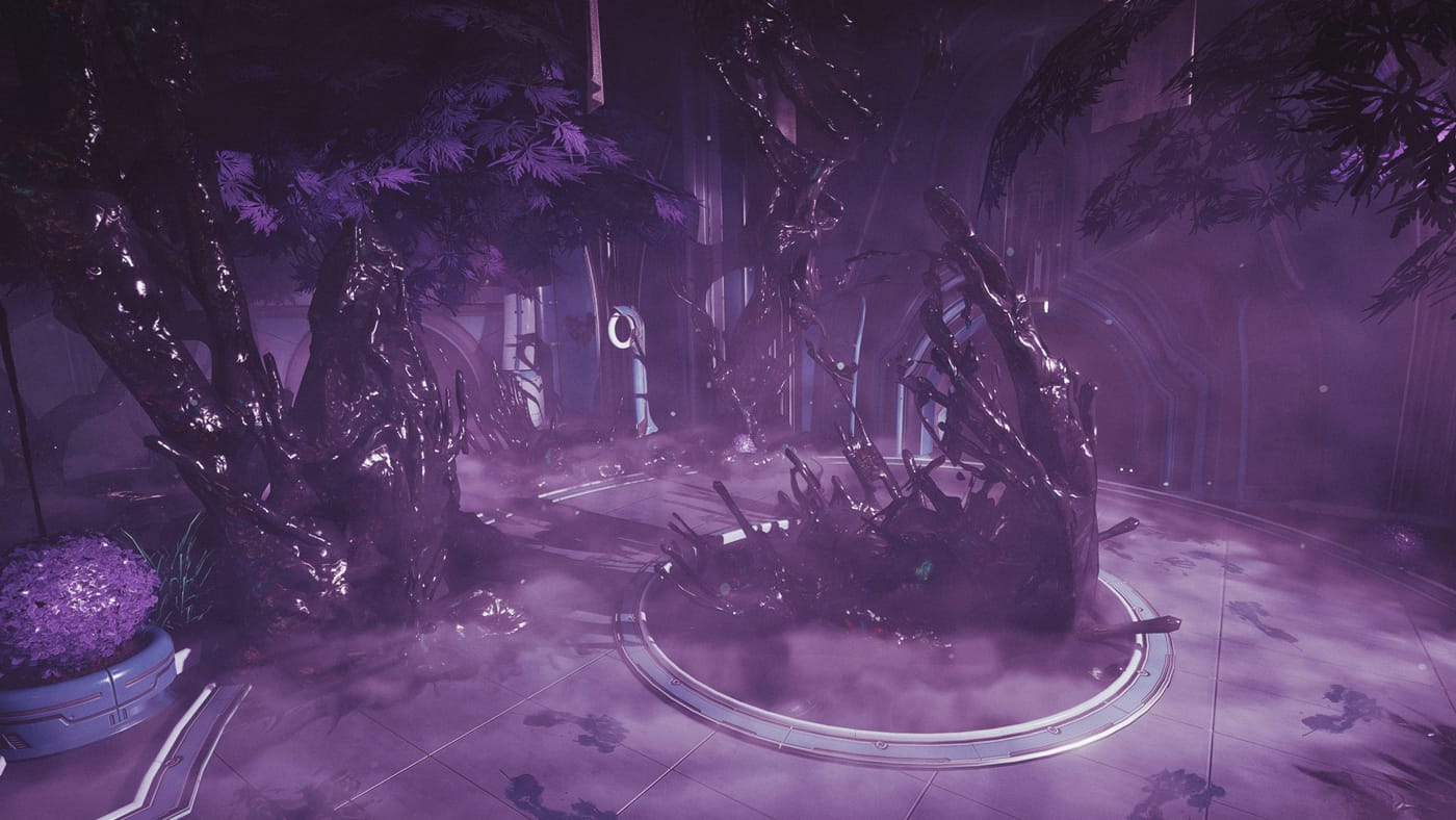Warframe gameplay capture with streamproof overlay hidden from the recording
